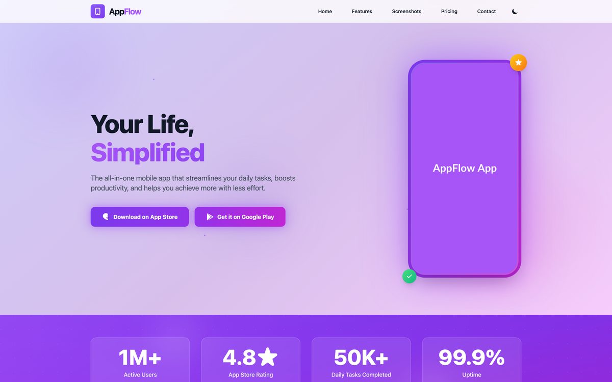 AppFlow template preview