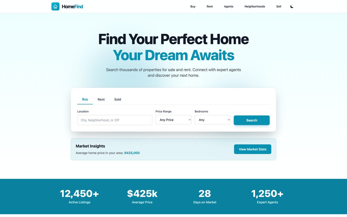 HomeFind template preview