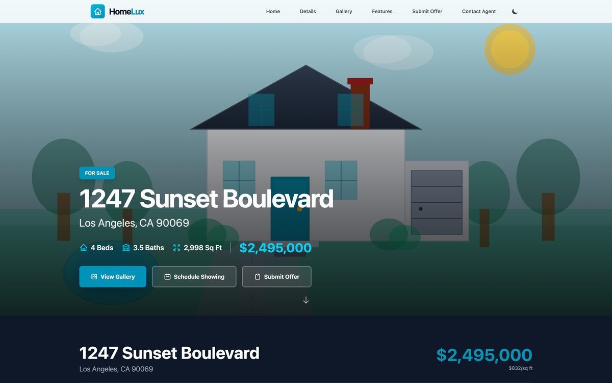 HomeLux template preview