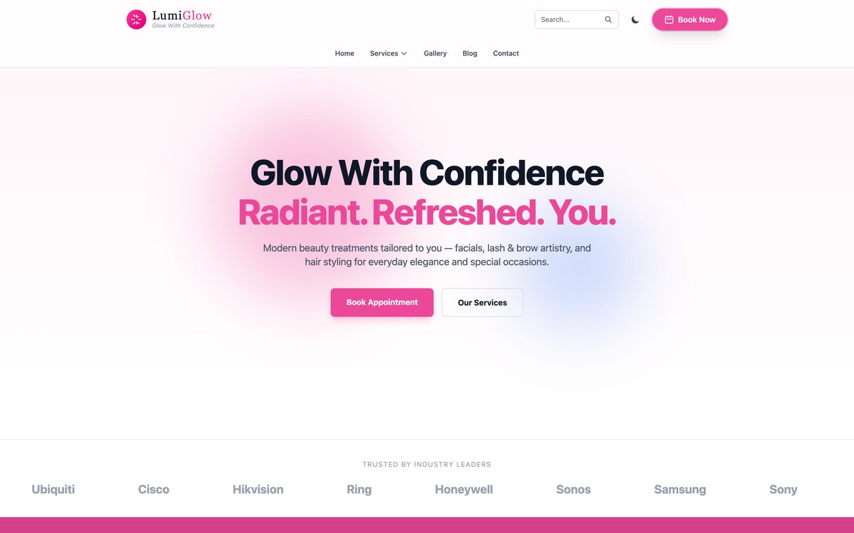 LumiGlow template preview