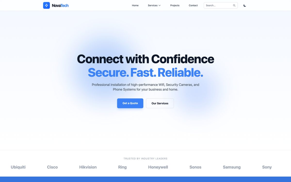NovaTech template preview
