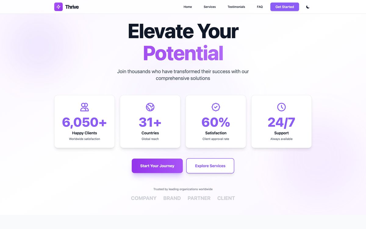 Thrive template preview