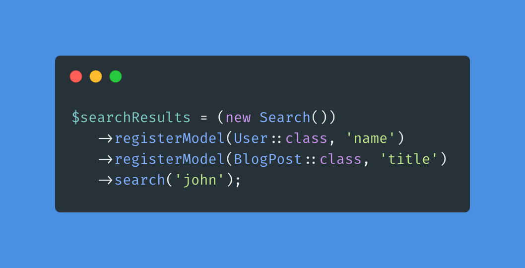 Laravel Searchable project preview