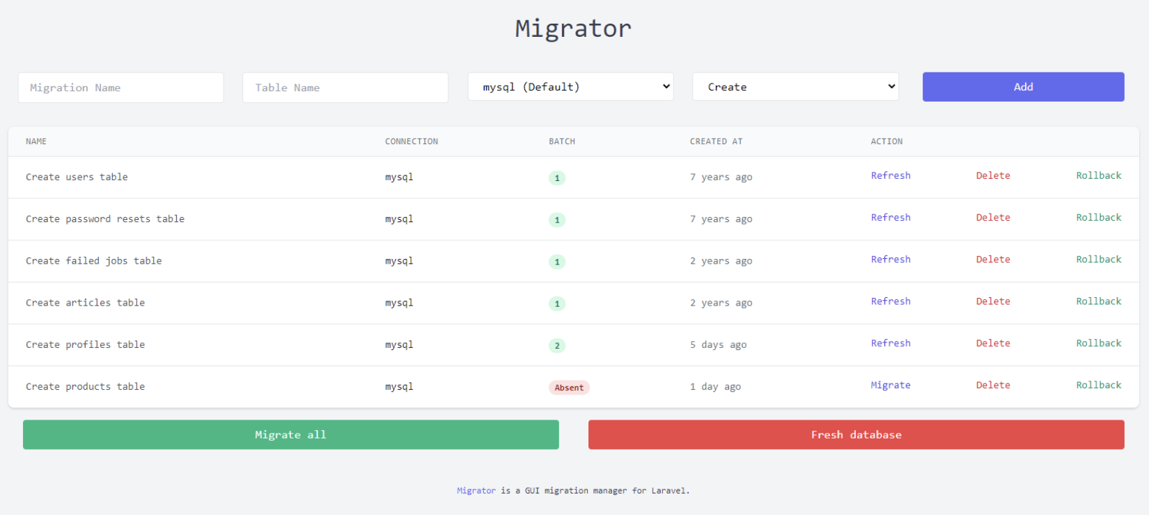 Migrator project preview
