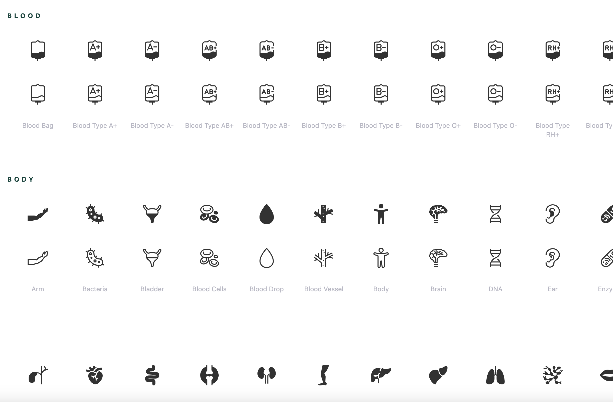Health Icons: Free, open source health icons - Post Image