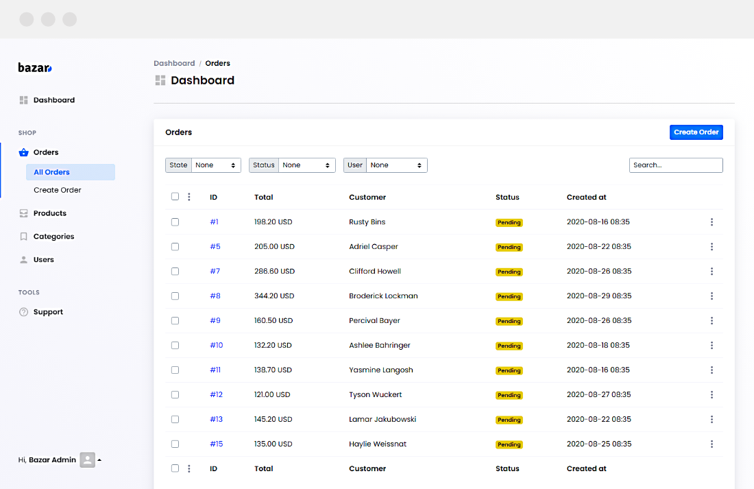 Bazar: Headless E-commerce System project preview