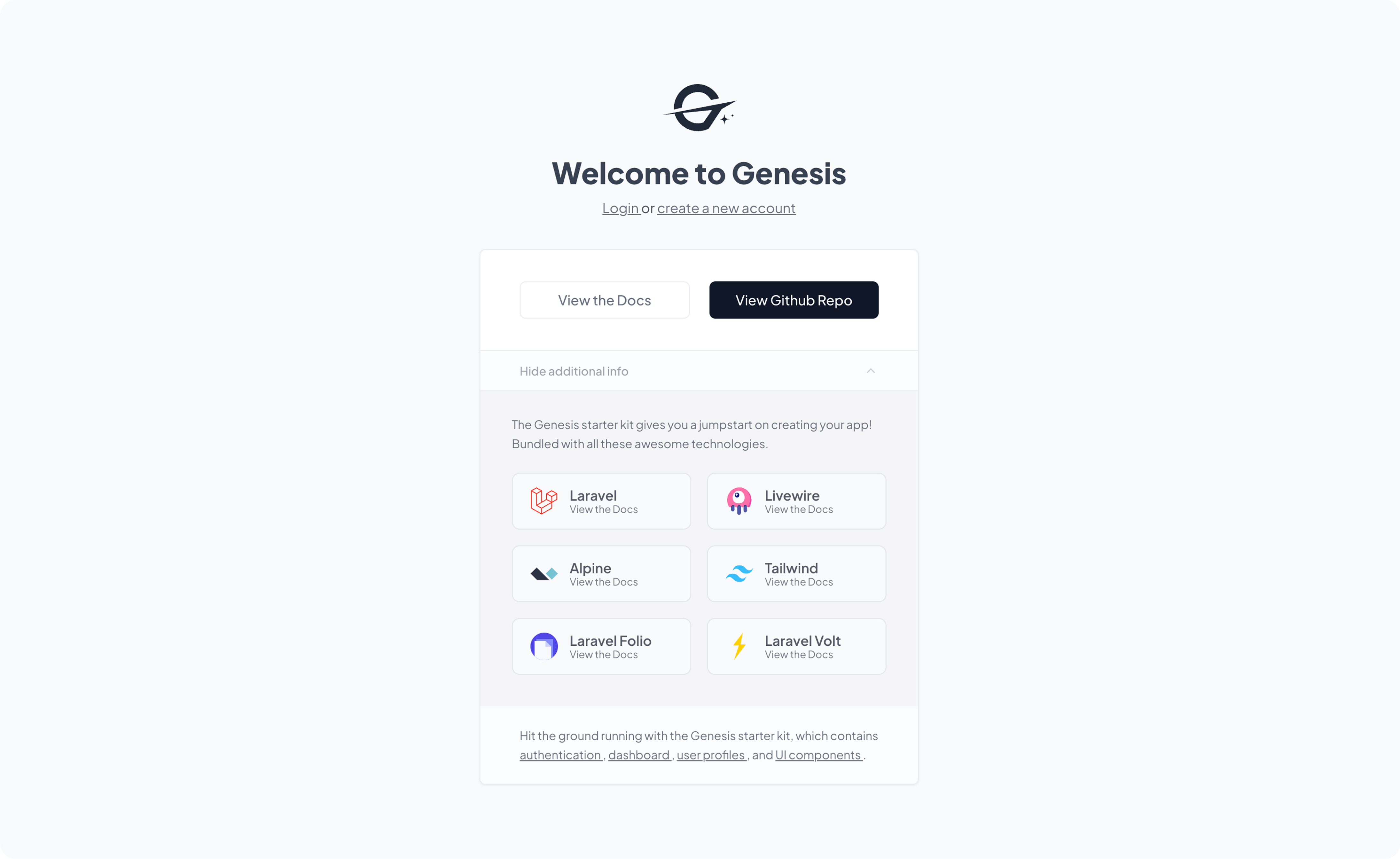 Genesis project preview