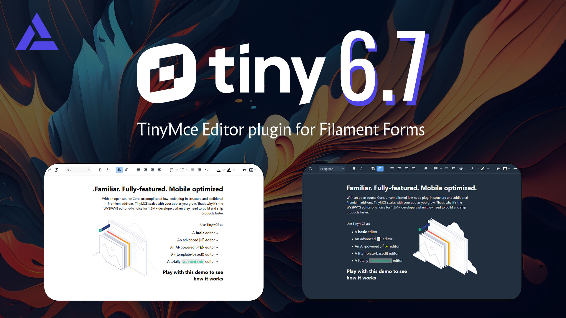 amidesfahani/filament-tinyeditor - Package Image