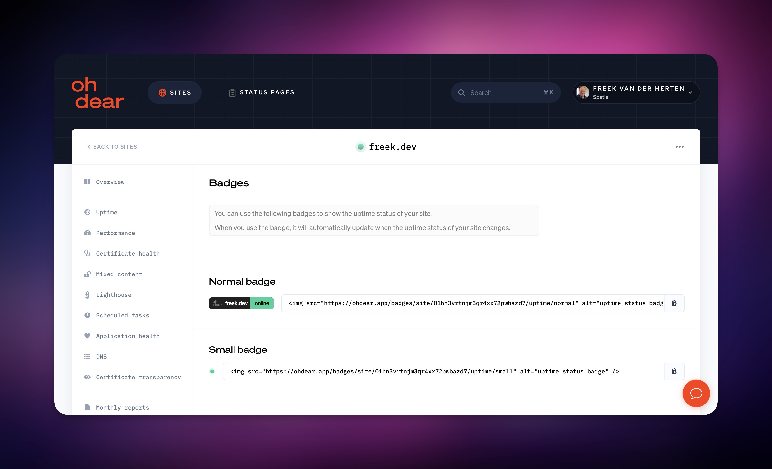 Generating status badges using PHP