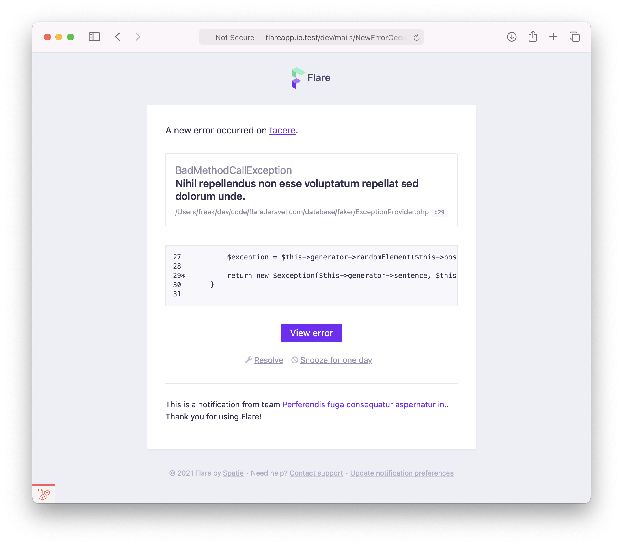 Develop faster by adding a dev routes file in a Laravel app